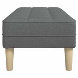 vidaXL Bank met kussen Donkergrijs 113 x 57 x 39 cm Stof