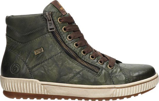 Remonte D0772 Hoge Sneakers Dames Groen Maat 38 - Herfst/Winter 2023