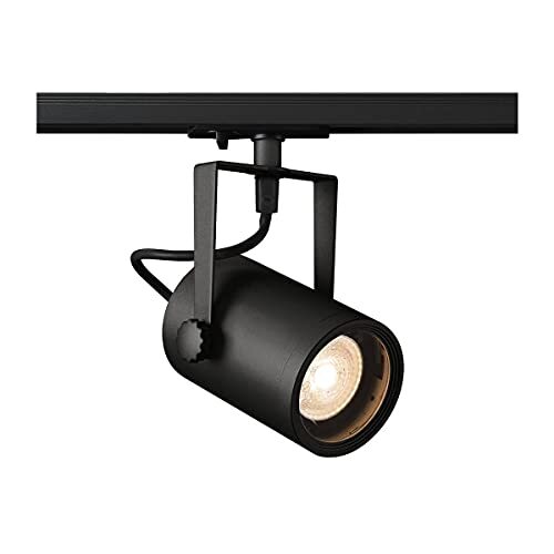 SLV 1-fasesysteem armatuur EURO SPOT TRACK SPOT/spot, led spot, plafondspot, plafondarmatuur, railsysteem, binnenverlichting / GU10 25W zwart