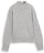 Tom Tailor - Oversized gebreide trui met opstaande kraag - Maat XL - medium silver grey melange