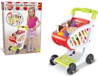 TEOREMA 66326 Winkelwagen voor kinderen, kleurrijk, met realistische vruchten, groenten en levensmiddelen, hoogte 45 cm