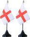 Merkloos / Sans marque Shoppartners Bv Vlag England St George tafelvlaggetjes - 2x stuks - 10 x 15 cm vlag - zwarte standaard