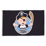 AZ FLAG Vlag Piratenjongen 90x60 cm Polyester 100D 2 Ringen