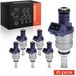 BMW Jeu d'injecteurs de carburant - 6 injecteurs - Convient pour BMW Série 3 E46 330i, Série 5 E39 530i, Série 7, X3, X5, Z3, Z4 - Numéro OE : 13537546245, 13641439800, FJ663