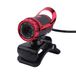 Ccylez Webcam met microfoon, HD USB Clip-on Stand Computer Camera, Flexibele 360 ° roterende webcam, Automatische kleurcorrectie, Plug and Play, PC Webcam voor videogesprekken, Breed compatibel(rood)
