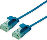 Roline RM UTP DataCenter Patchkabel Cat.6A (Klasse EA), extra dun, blauw, 1,5 m