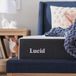 LUCID Koudschuimmatras, 20 cm hoog, met bamboehoutskool en gelschuim, ademend, zacht H2 matras, rolmatras voor eenvoudige verzending, 90 x 190 cm, wit