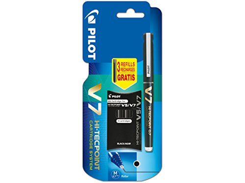 Pilot V7 blaasnavulling, ouders V7 Hi Tech zwart