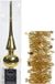 Kaemingk B.V. Décoration de Noël étoile en verre brillante 26 cm et guirlandes en film étoiles lot de 3 pièces or