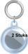 2x Apple AirTag Étui en silicone - Bleu - Protecteur - Heble®