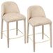 Duhome Set de 2 tabourets de bar entièrement recouverts de tissu bouclé | Tabouret de bar avec dossier et repose-pieds en métal, style moderne, capacité de charge maximale de 129 kg, pour cuisine