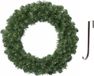 Decoris Groene kerstkrans / dennenkrans 60 cm 200 takken kerstversiering met ijzeren hanger