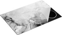 Chefcare Inductie Beschermer Abstracte Kunst - Zwart Wit - 81,6x52,7 cm