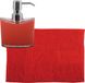 MSV tapis de bain - 50 x 80 cm - et même porte-savon 260 ml - rouge