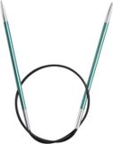 KnitPro Zing Rondbreinaald 40cm Maat 3.25mm Groen/Zilver/Zwart