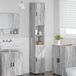 vidaXL Armoire de salle de bain gris Sonoma 30 x 35 x 192 cm Bois traité Métal