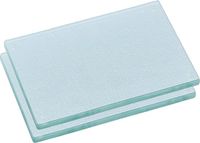 Zeller Snijplank met Siliconen Voetjes - Glas - 30 x 20 cm - 2 Stuks