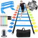 Agility Trainingsset - Speed Ladder, Loopparachute, 8 Weerstandsbanden, 20 Kegels, Opbergtas