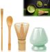 TRANKIELO® - Set de balai Matcha - Accessoires en 4 pièces pour la préparation et la cérémonie - Matériaux naturels en bambou