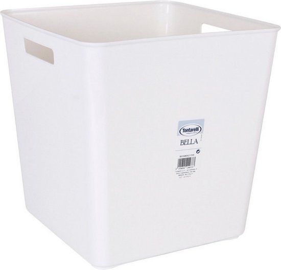 Tontarelli Bella Opbergbak - Wit - 29 x 29 x 30 cm