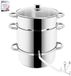 Orion - Cuiseur vapeur - Acier inoxydable - 8L - Convient à toutes les plaques de cuisson