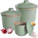 Romertopf Aardappelpot uienpot knoflookpot set van 3, groen