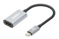 Manhattan USB-C naar HDMI adapterkabel, 4K@60Hz, 0.11m, grijs