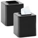 Youngever 2 Stuks Plastic Tissue Box Houder, Hoes voor Tissuedoos, Doekjes Dispenser Box, Vierkante Servethouders, Wipes Dispenser Box (Black)