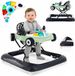 Sun Baby Loopstoel, baby walker vanaf 6 maanden, verstelbare hoogte, rubberen wielen - Salie-Zwart