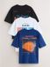 Next Heren T-shirt met opdruk van zware stof - Wit