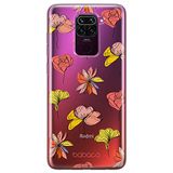 ERT GROUP mobiel telefoonhoesje voor Xiaomi REDMI NOTE 9 origineel en officieel erkend Babaco patroon Flowers 012 optimaal aangepast aan de vorm van de mobiele telefoon, gedeeltelijk bedrukt