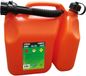 EDA - Benzine jerrycan met twee compartimenten – 6 l voor benzine + 2,5 l voor olie – met vaste schenktuit – goedgekeurd voor brandstof – 31,8 x 16,7 x 31,4 cm – Oranje