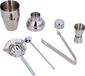 Merkloos Complete cocktail shaker set - 5 delig - RVS - Zilver