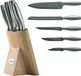 Maestro MR-1420 Set de couteaux avec bloc - 6 pièces - Acier inoxydable