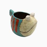 Plantenbak Keramische Vis Blauw/Wit L/B/H: ca. 16 x 11 x 11 cm