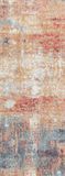 Surya Samira Modern Abstract Design Tapijt Rood/Blauw 80x220 cm Polyester Laagpolig