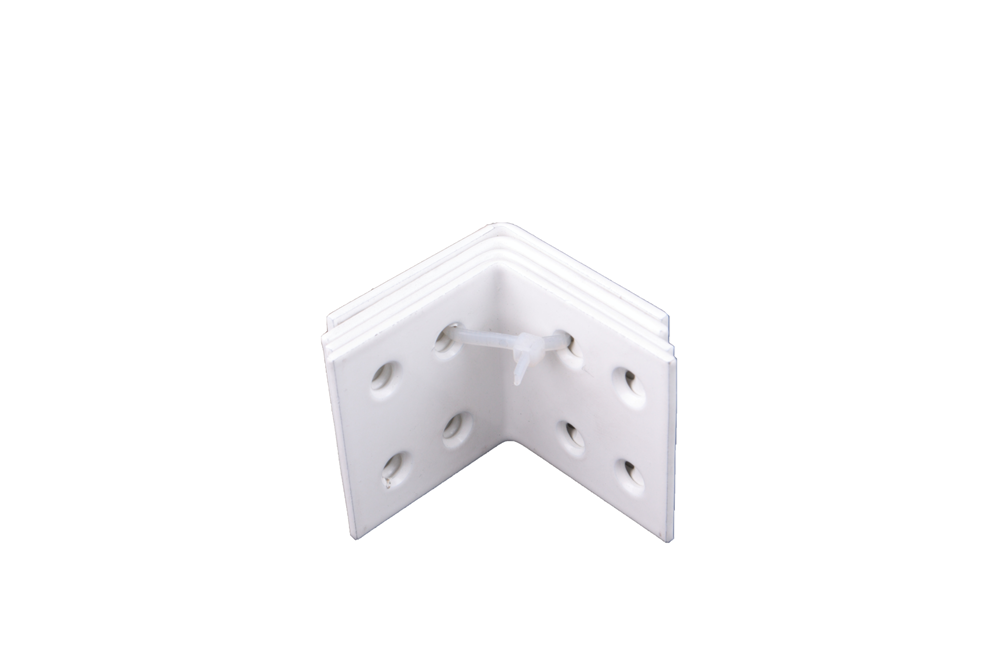 Waelbers Versterkingshoek 40x40mm wit - 50 Stuk(s)
