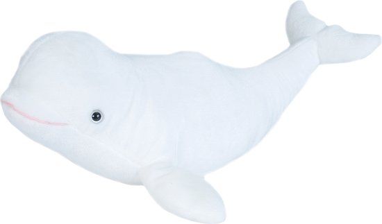 Wild Republic Pluche Beluga Walvis Knuffel - Wit - 30 cm