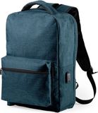 Merkloos / Sans marque Anti diefstal rugtas/rugzak - blauw - 13 liter - met USB - en RFID anti-skimming vak - Anti-diefstal/zakkenrollers rugzak/tassen