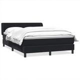 vidaXL Boxspringbed met matras, fluweel, zwart, 160x210 cm