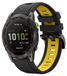 Garmin Enduro 3: bracelet de sport bicolore en silicone, 26 mm, noir/jaune