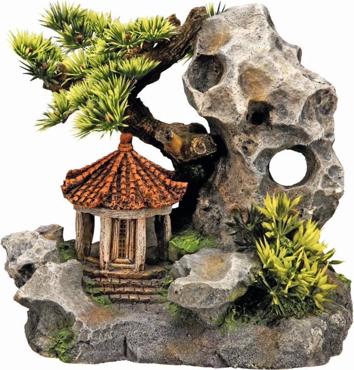 Nobby aqua deco tempel klif - 19 x 13 x 17,2 cm
