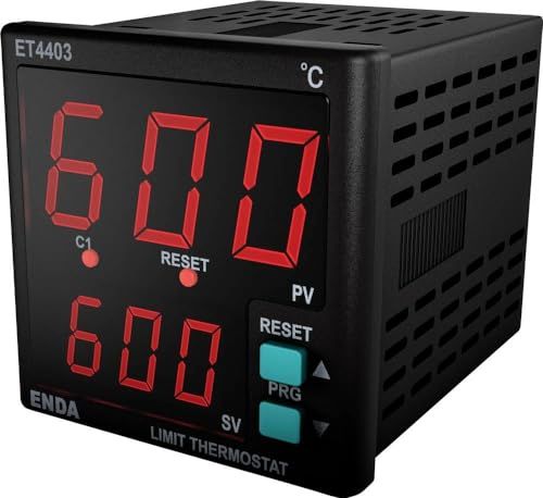 Enda Thermische veiligheidsschakelaar +1 tot +50 °C (B x H) 48 mm x 48 mm ET4403-230