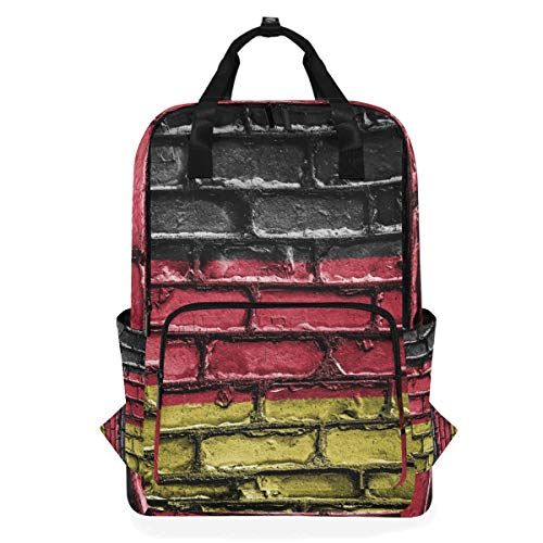 MONTOJ Reizen Rugzak Duitse Vlag Baksteen School Rugzak