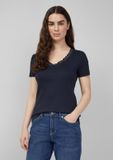 s.Oliver T-shirt encolure en V Femme Bleu marine Taille 34