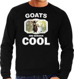 Bellatio Decorations Dieren Geiten sweater zwart heren - goats are serious cool trui - cadeau sweater gevlekte geit/ geiten liefhebber XXL