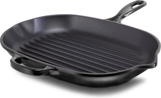 Le Creuset Ovale Grillpan - 32 cm - Mat Zwart
