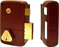 Cisa Oplegslot - Deurslot - 50210 45 mm Losse cilinder - Rechts - Rood amarant