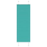 VidaXL Plissé rolgordijn 45x200 cm stofbreedte 44,4 cm petrol groen