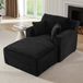 STILVORA Chaise Longue - Compact - Cord Zwart